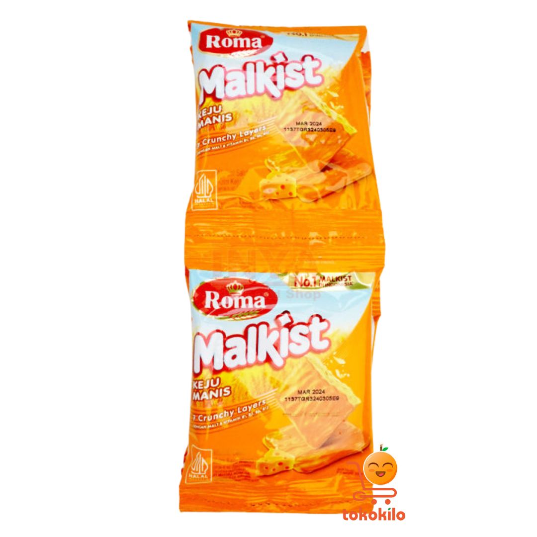 Roma Malkist Keju Manis 18gr (1 Pack X 10 Sachet)