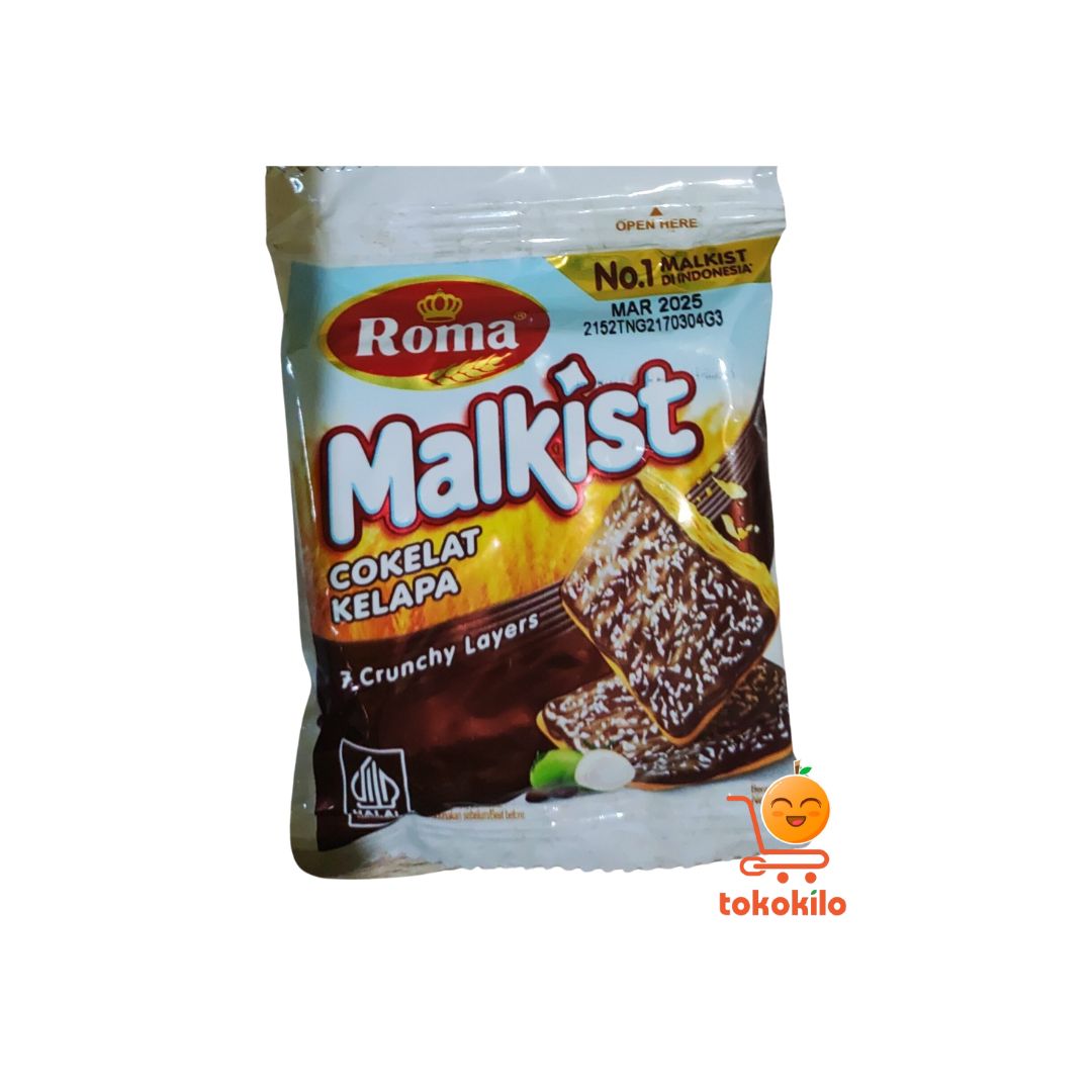 Roma Malkist Cokelat Kelapa 19gr (1 Pack X 10 Sachet)