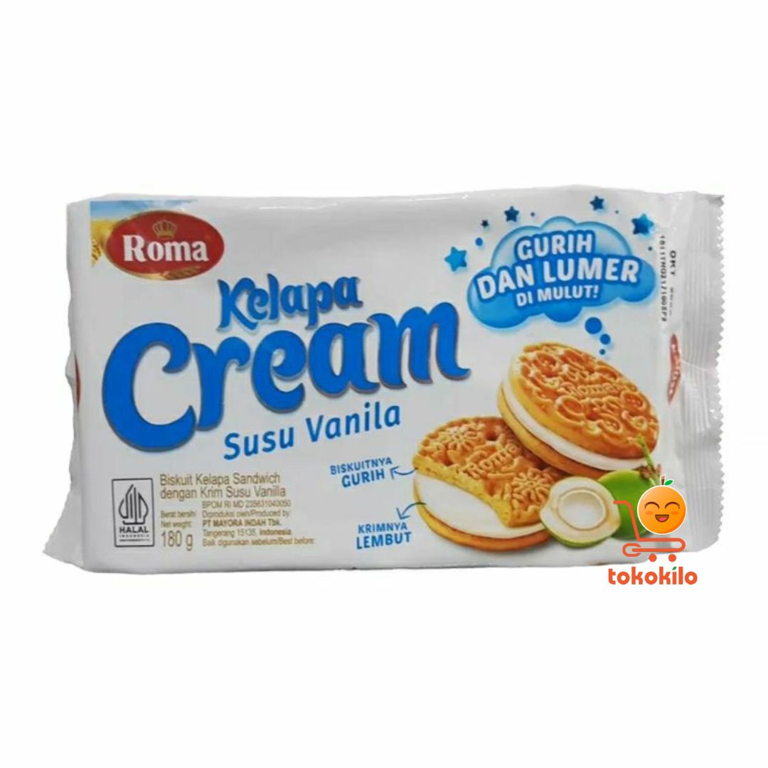 Biskuit Roma Kelapa Cream Susu Vanila 174gr