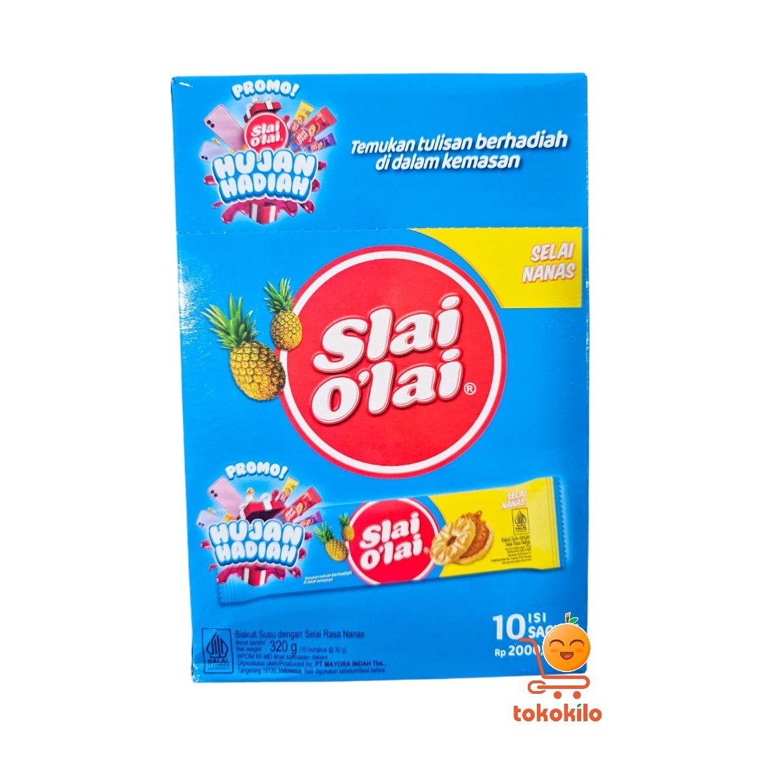Slai Olai Biskuit Isi Selai Nanas (1 Pack X 10pcs) 32gr