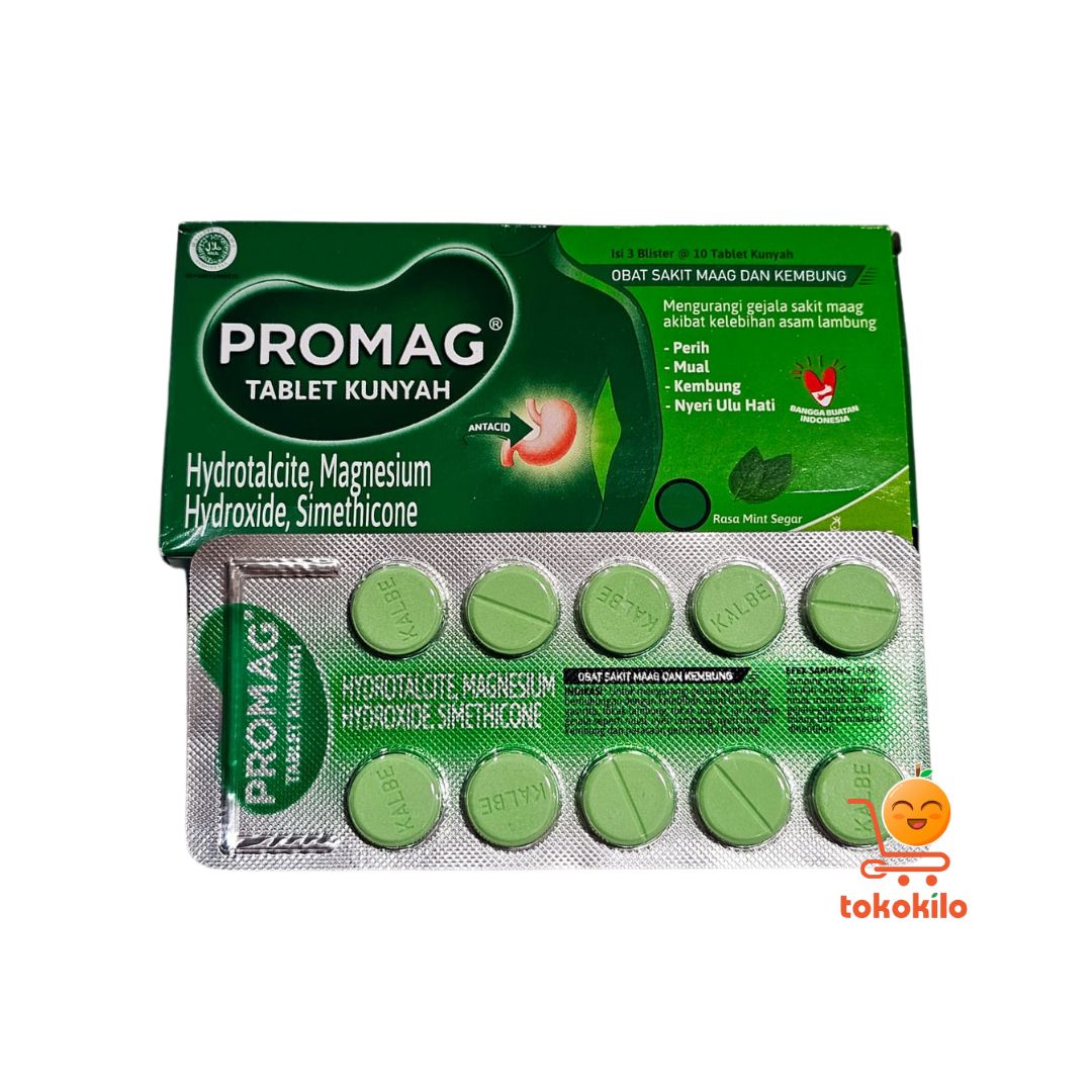 Promag Tablet Kunyah 3 Strip 10 Tablet