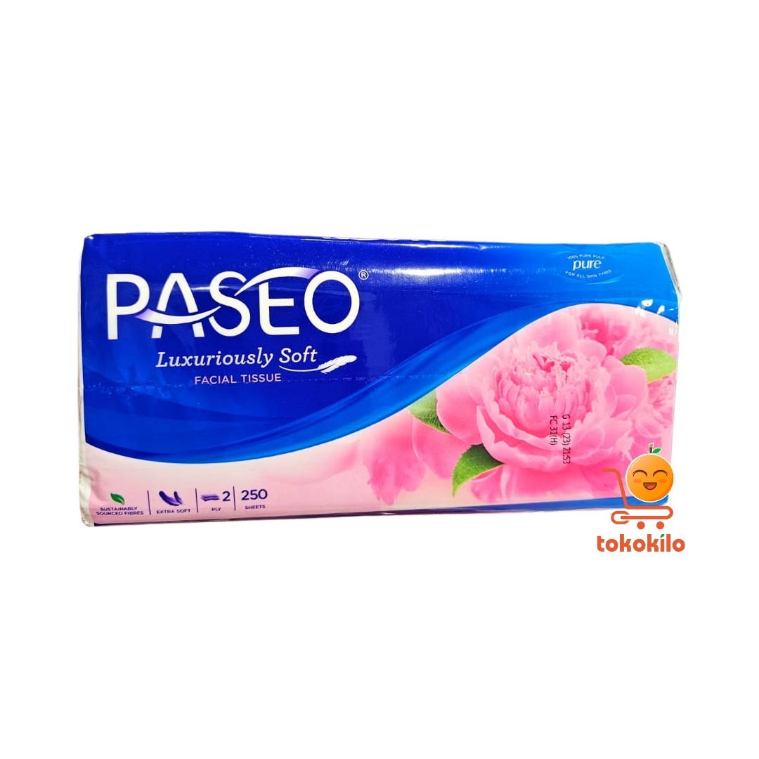 Tisu Paseo Luxuriously Elegant Soft Facial Tissue 250 Lembar 2ply