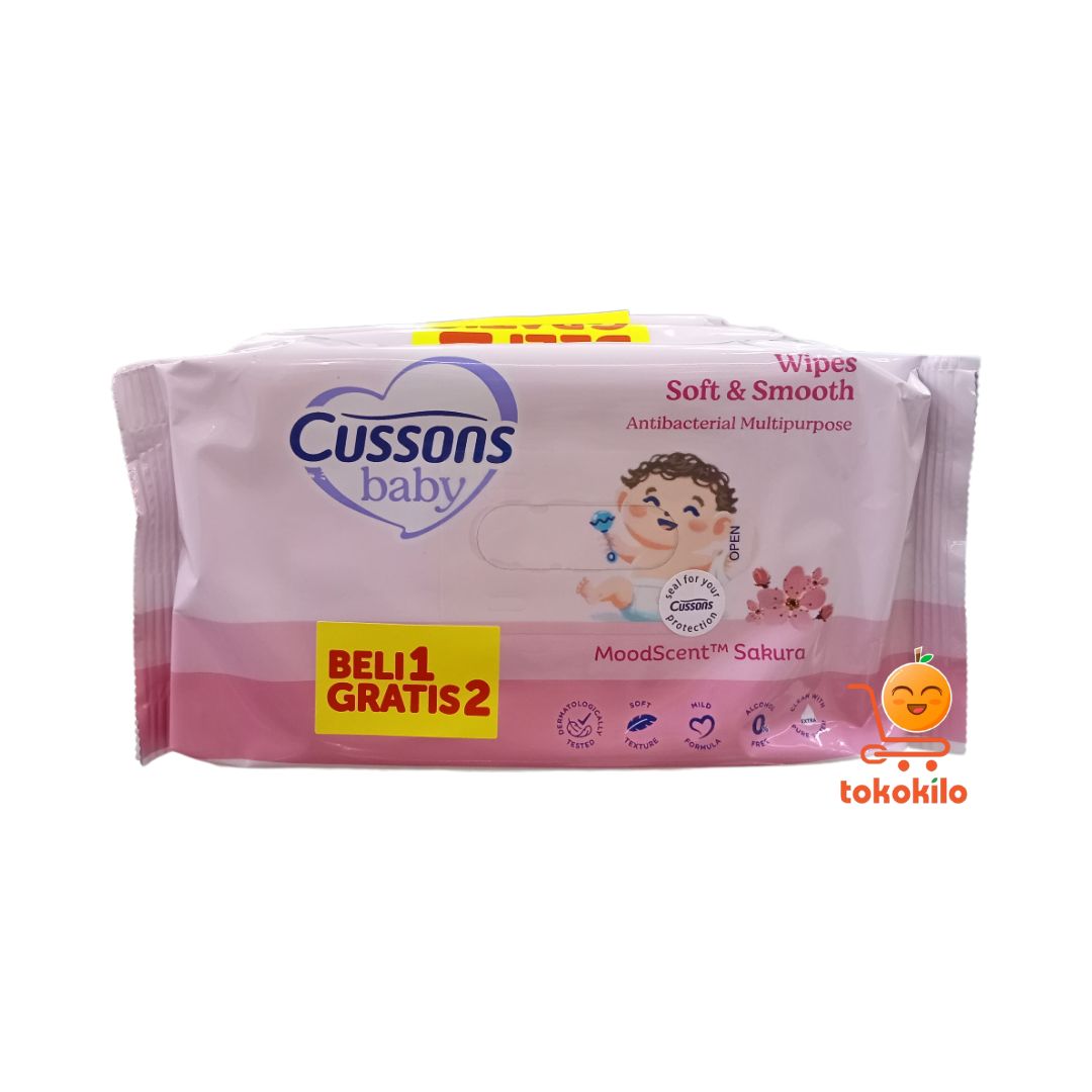 Cussons Baby Wipes Soft & Smooth Tripack (Beli 1 Gratis 2)