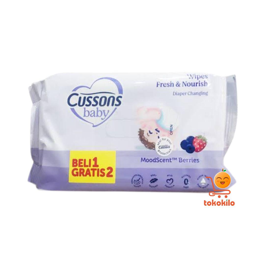 Cussons Baby Wipes Fresh & Nourish Tripack (Beli 1 Gratis 2)