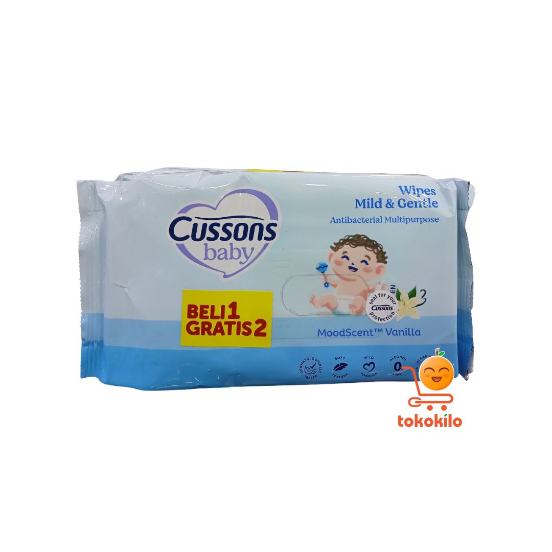 Cussons Baby Wipes Mild & Gentle Tripack (Beli 1 Gratis 2)