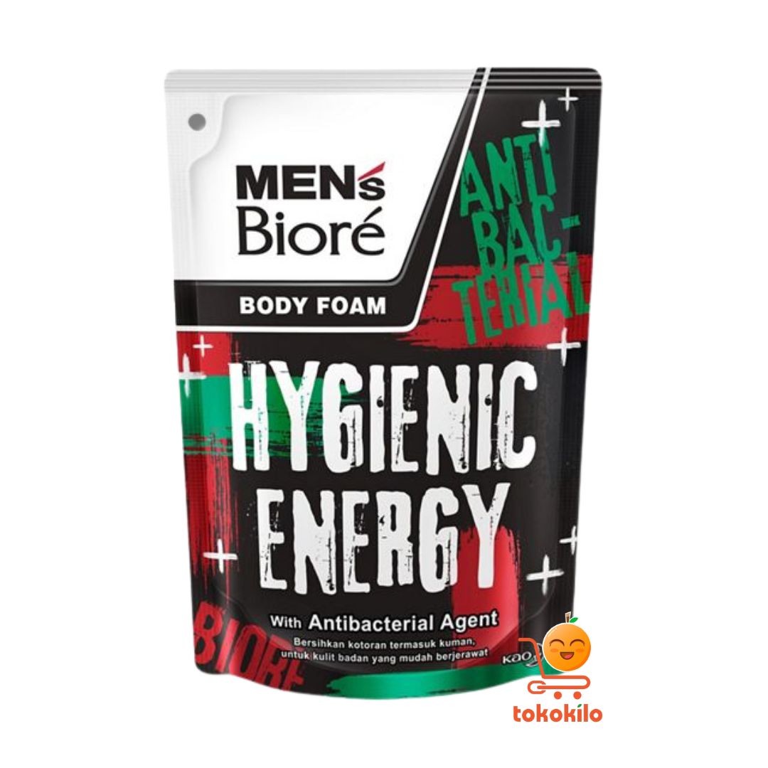 Men’s Biore Body Foam Hygienic Energy 250ml, 400ml