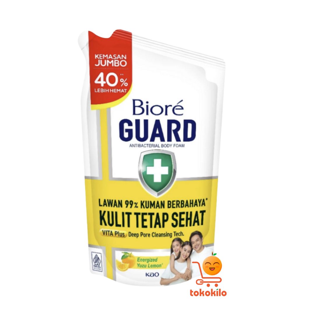 Biore Guard Antibacterial Body Foam Energized Yuzu Lemon 800ml