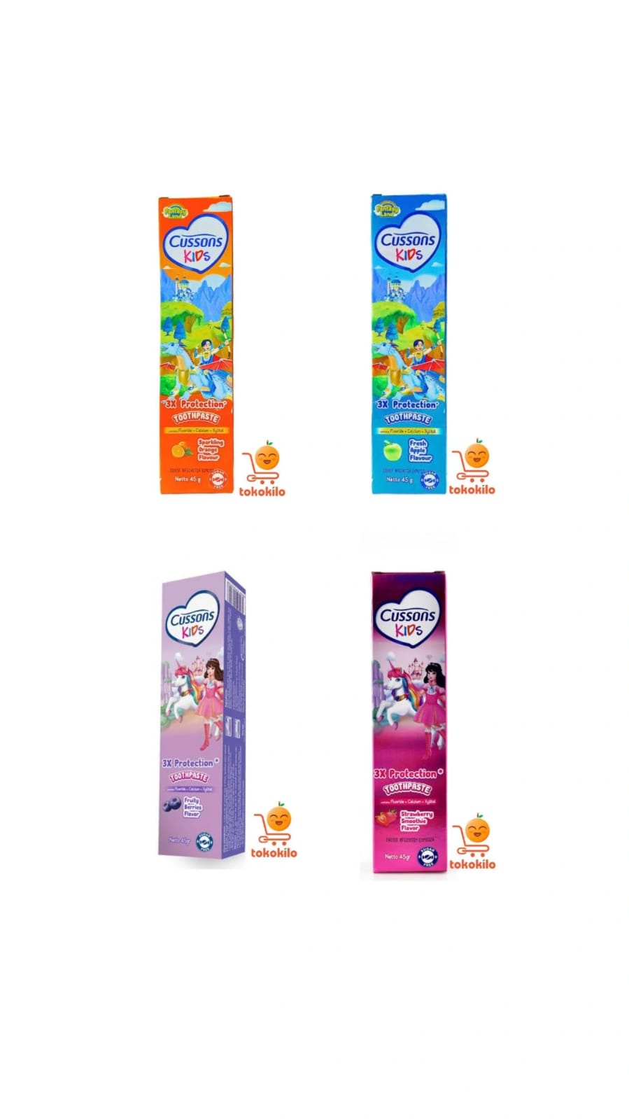 Cussons Odol/Pasta Gigi anak rasa Buah Stroberi, Apel, Beri, Jeruk 45gr