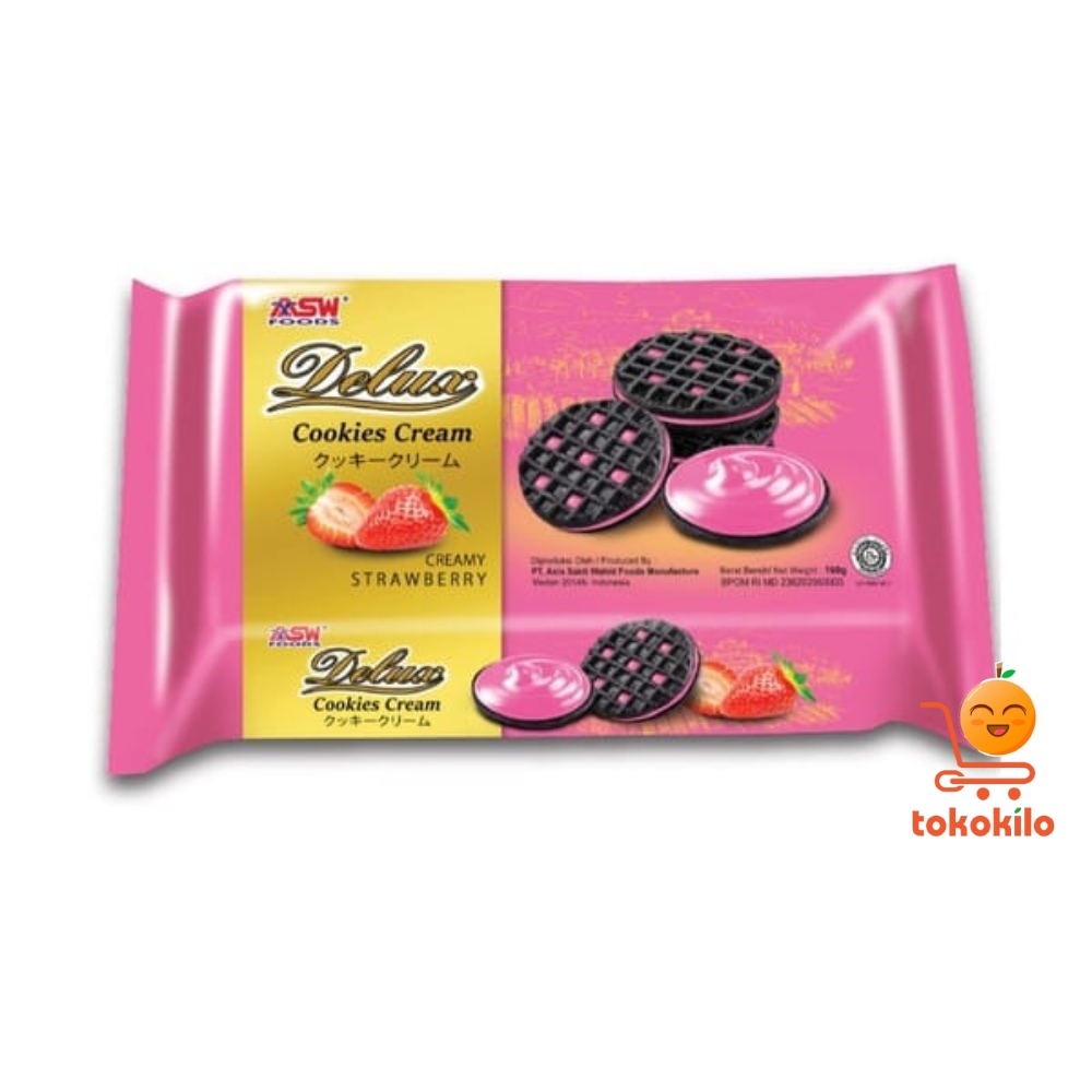 Delux Cookies Cream Strawberry 160gr