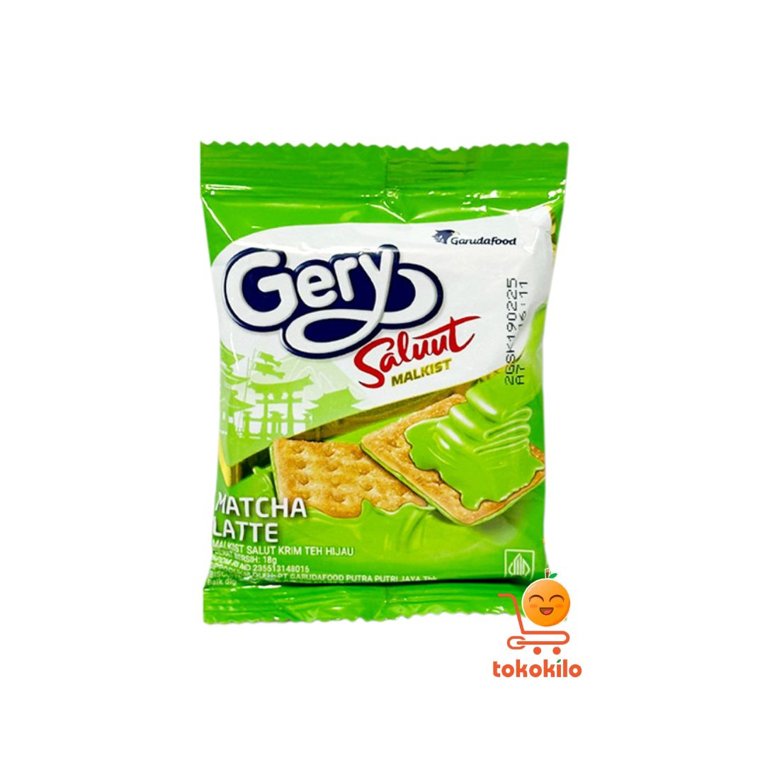Gery Saluut  Malkist Matcha Latte 18gr  (1 Pack X 10 pcs)