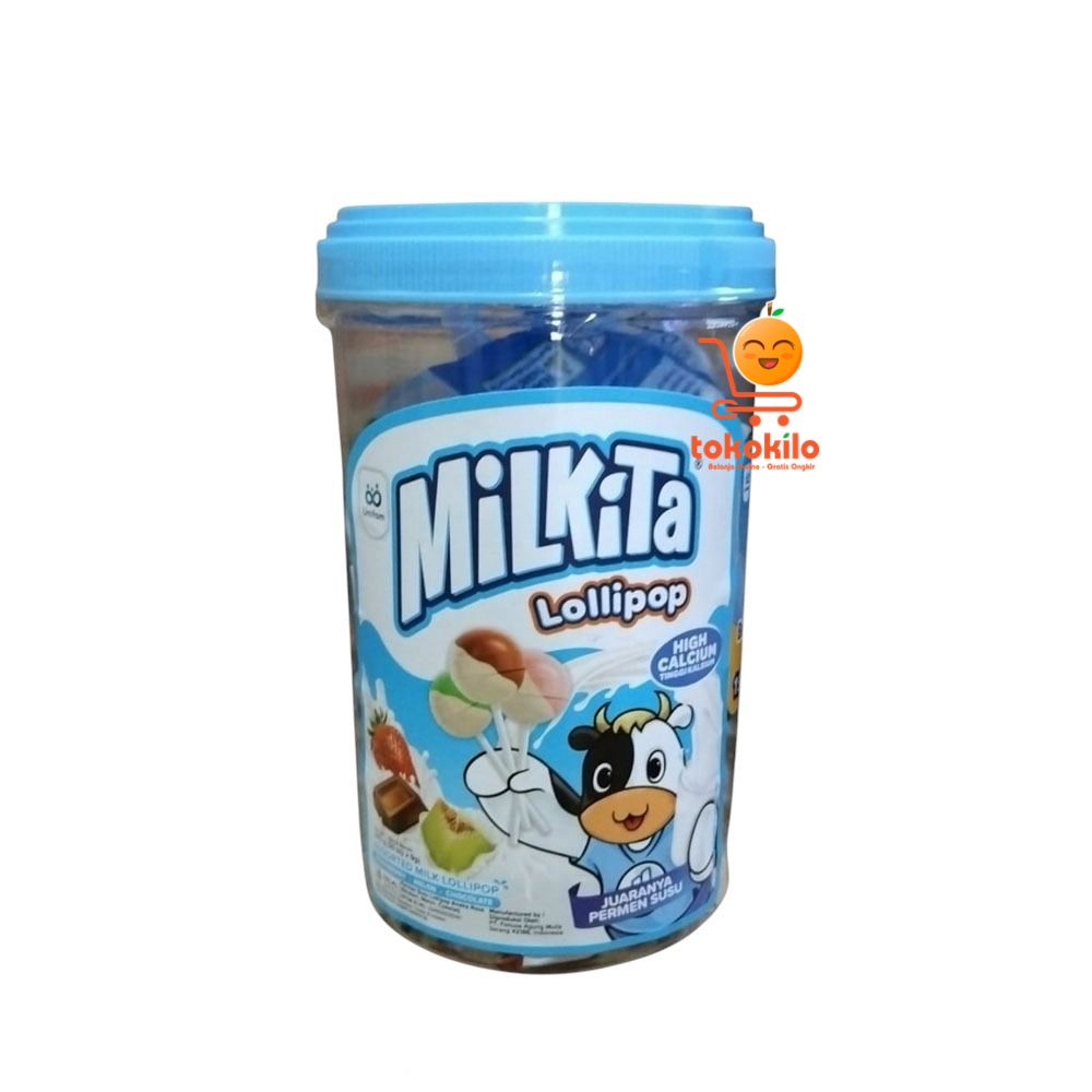 Permen Milkita lollipop 270gr (30pcs @9g )