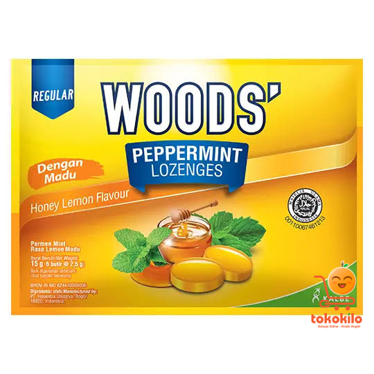 Woods Loz Honey Lemon isi (1 Box X 15pcs)