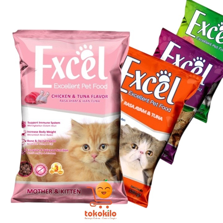 Makanan Kucing 500gr, 800gr, 1kg