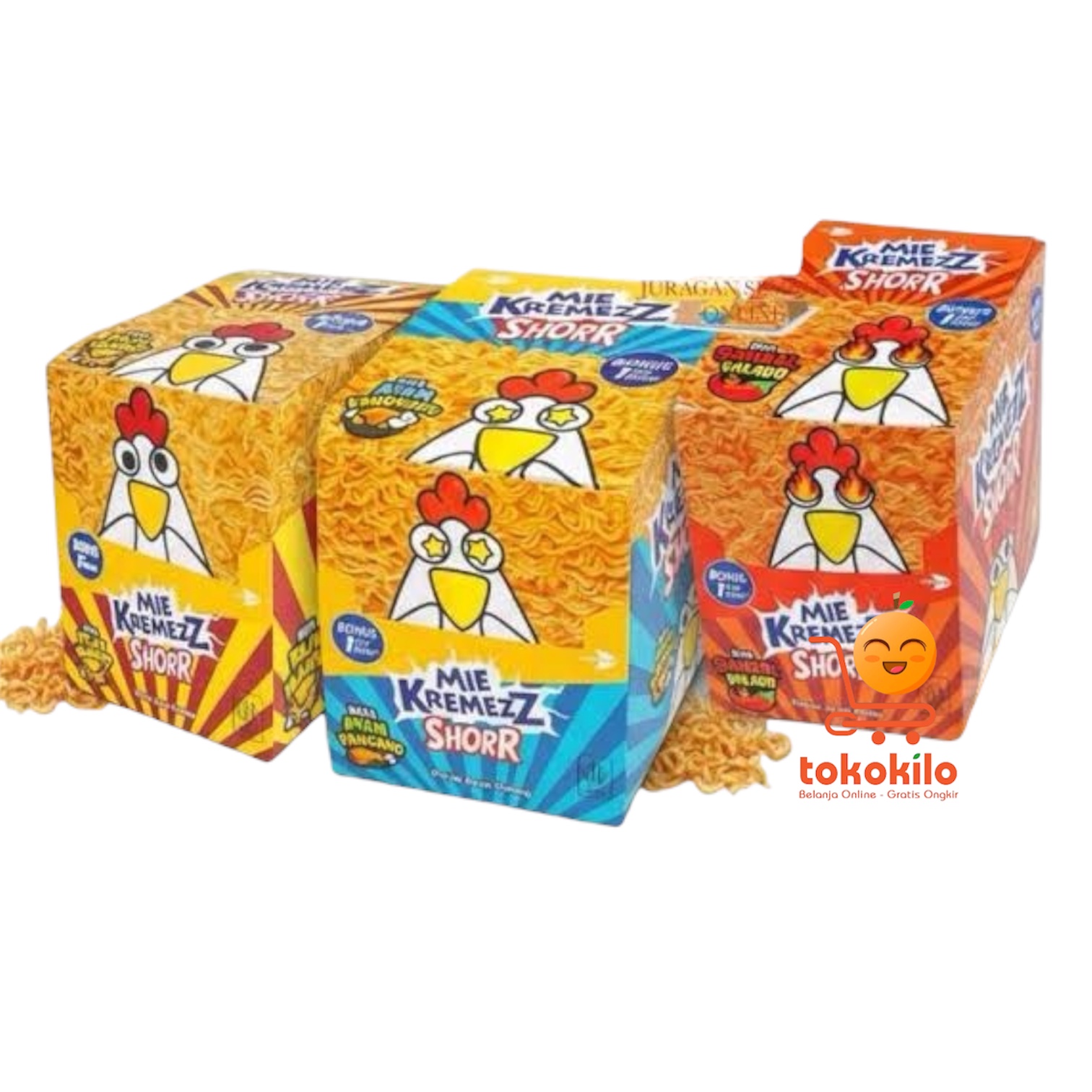 Mie Kremezz Shor rasa Keju Manis 16gr (1 Box X 20 FREE 1pcs)