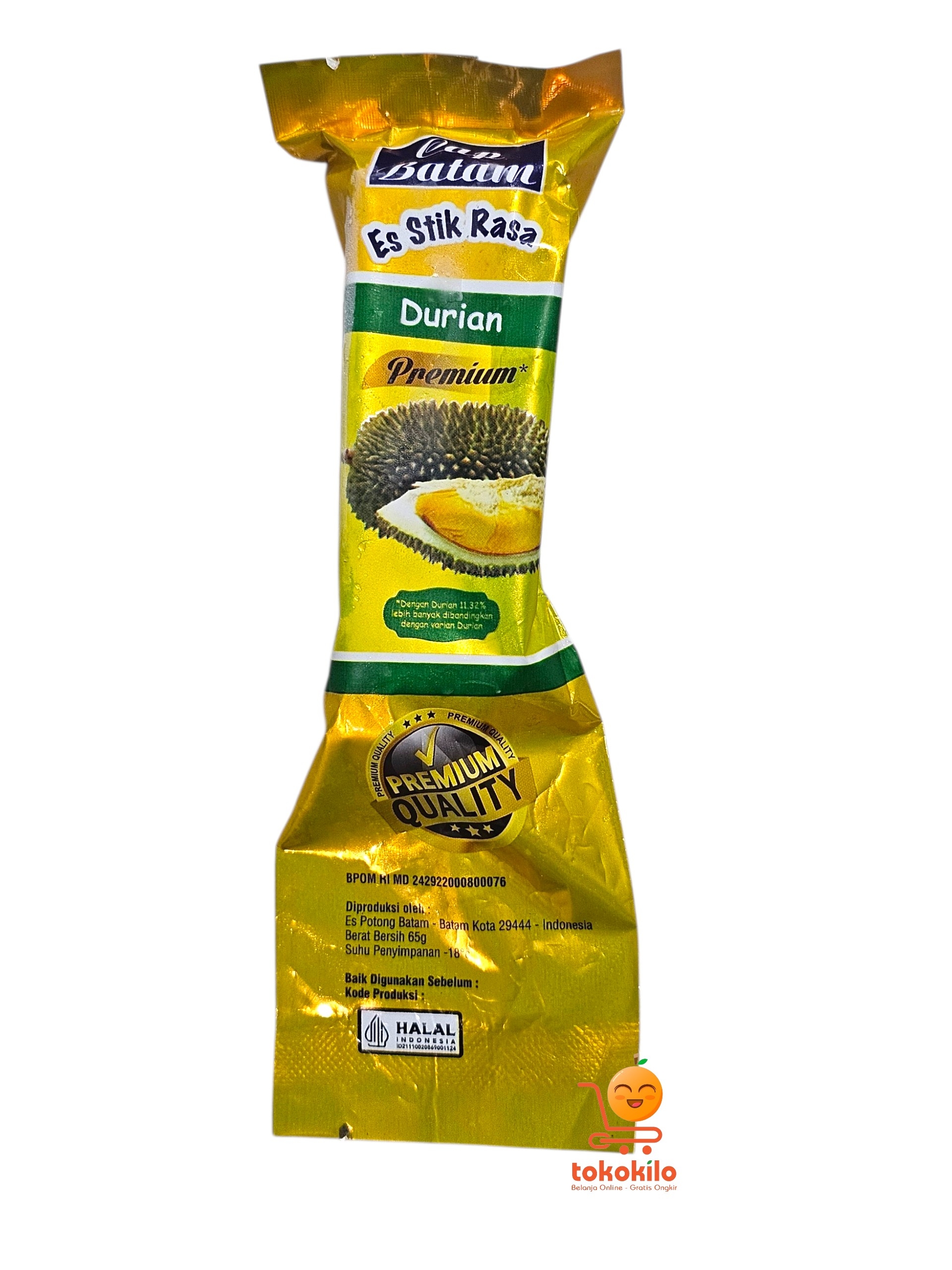 Eskrim Durian Premium Daging Buah Durian Asli espotong