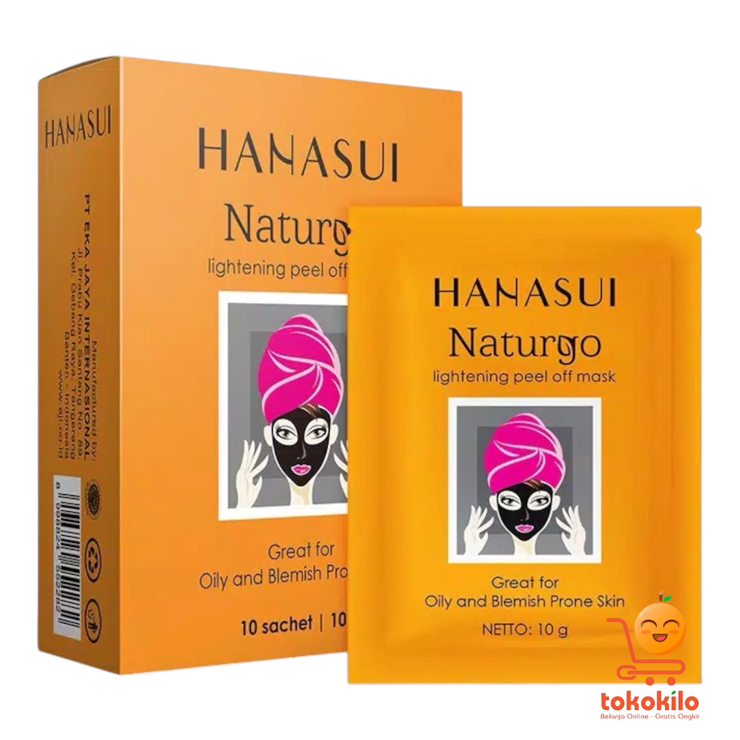 Hanasui Naturgo Black Peel Off Masker 10gr