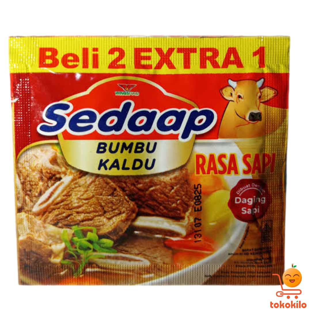 Sedaap Bumbu Kaldu Sapi 9gr (1 Pack X 6 FREE 3)
