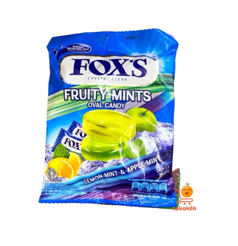 Permen Fox's Rasa Fruity Mint Oval Candy 125gr