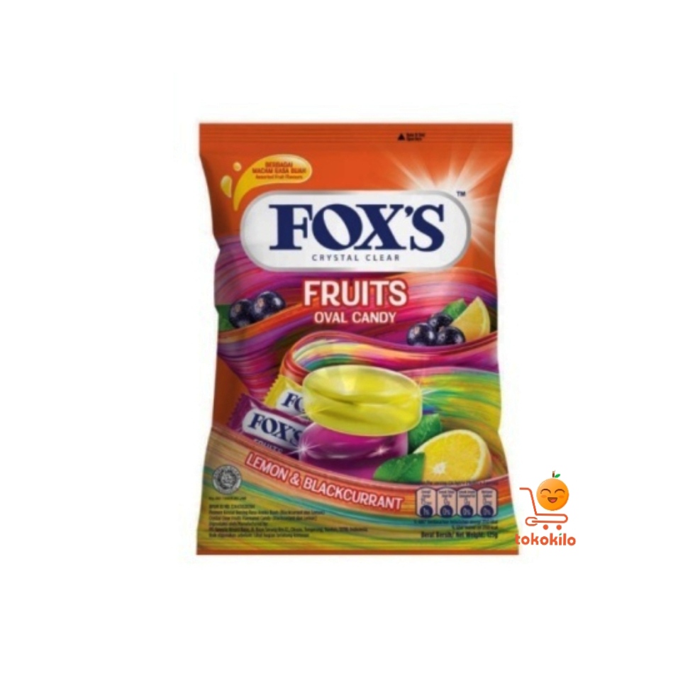 Fox’s Crystal Clear Fruits Oval Candy Lemon & Blackcurrant 90gr