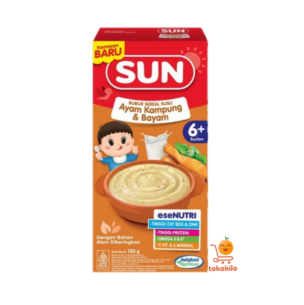 SUN Bubur Sereal Susu Ayam Kampung & Bayam 120gr