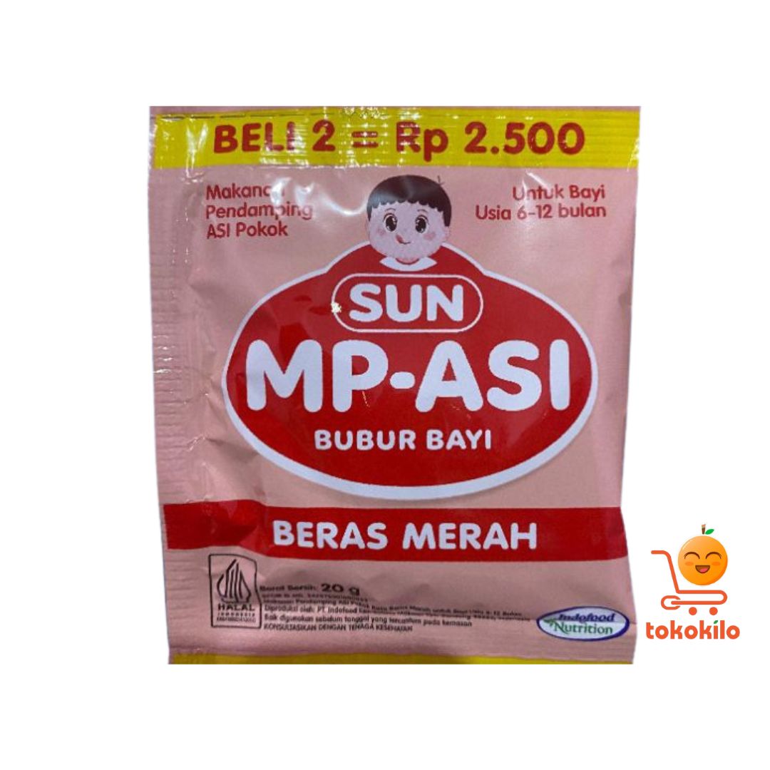SUN MPASI Bubur Bayi Beras Merah 20 gr (1 Pack 5 bks)