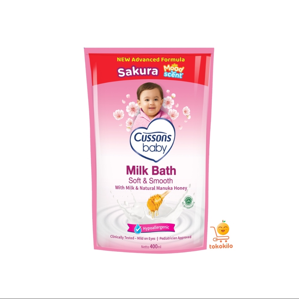 Cussons Baby Milk Bath Soft & Smooth Sakura Scent 400 ml 