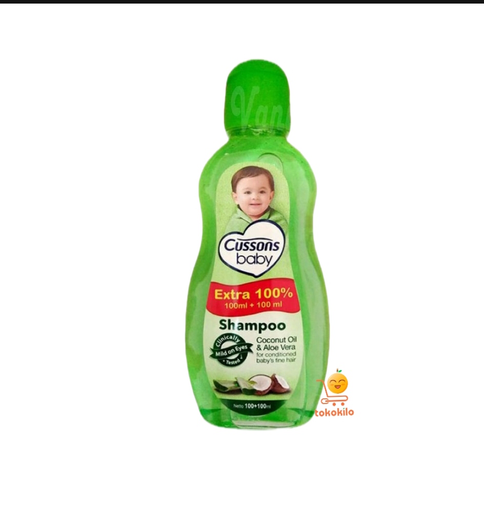 Cussons Baby Shampoo Coconut Oil & Aloe Vera ukuran 200ml