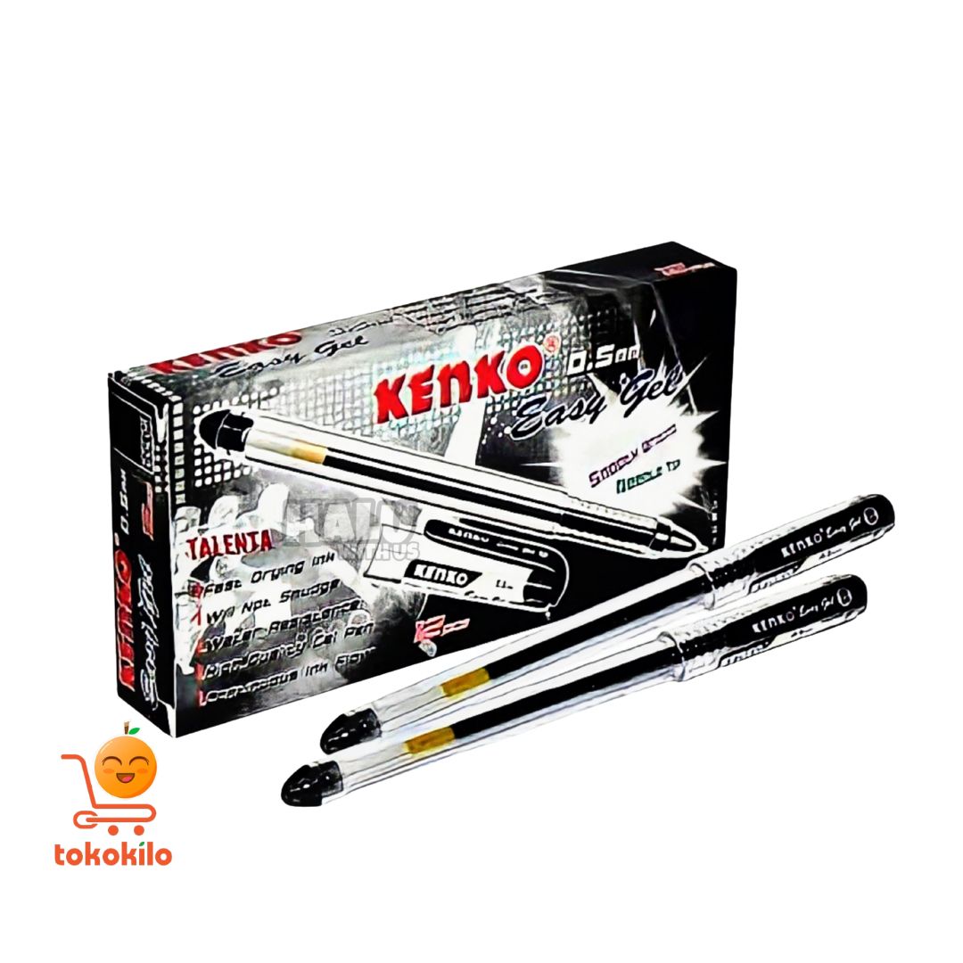 Pena pulpen Kenko Easy Gell Hitam