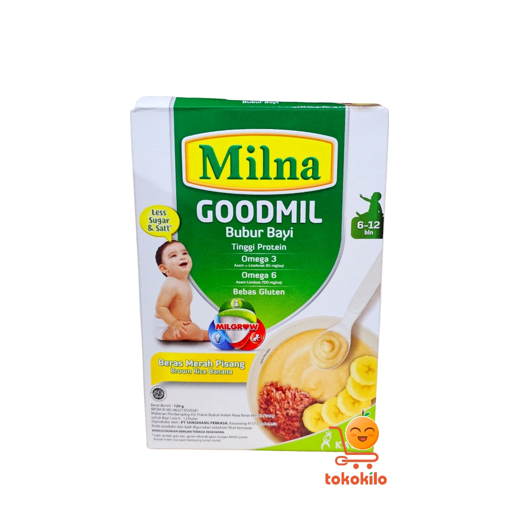 Milna GOODMIL Bubur Bayi rasa Beras Merah Pisang 120gr