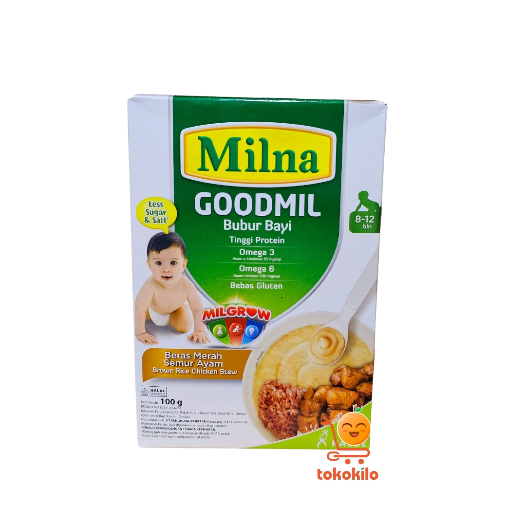 Milna GOODMIL Bubur Bayi rasa Beras Merah Semur Ayam 120gr