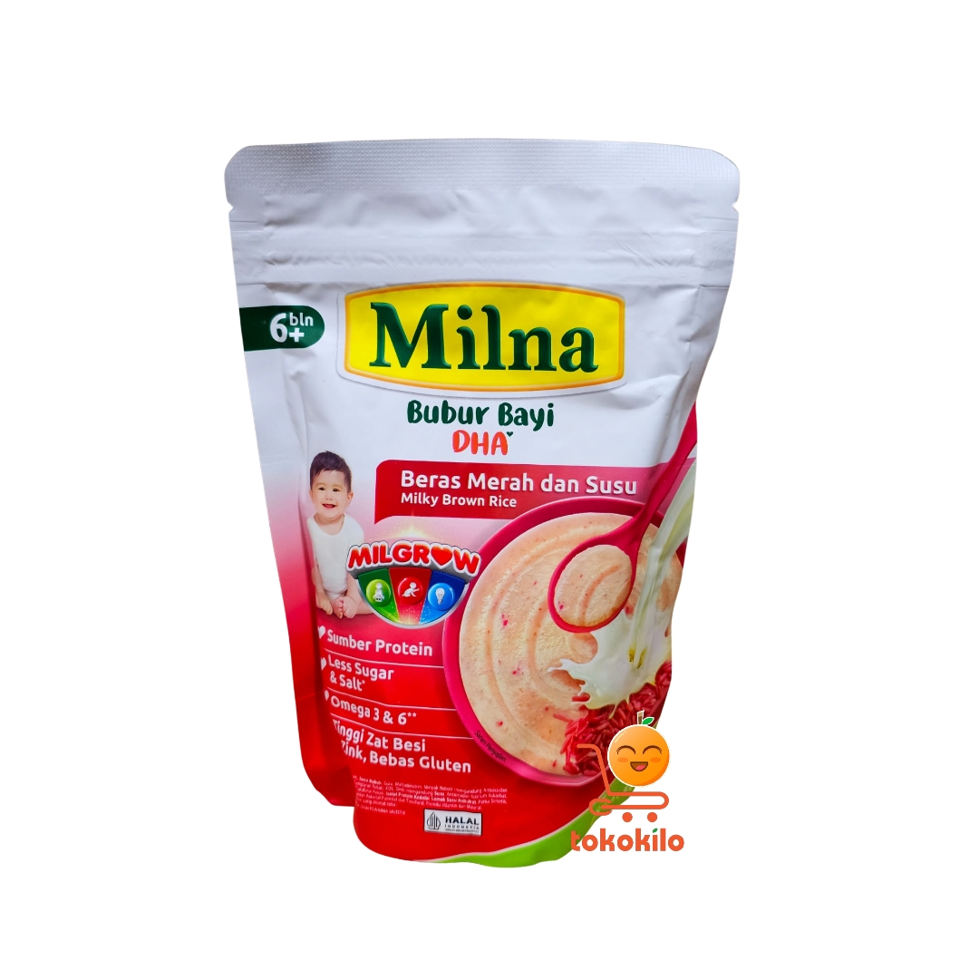 Milna Bubur Bayi DHA Beras Merah dan Susu 120gr