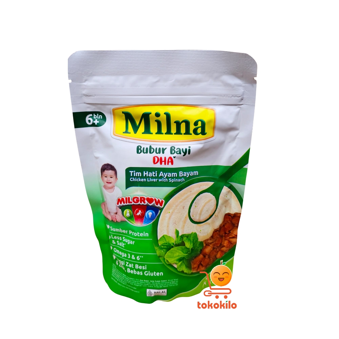 Milna Bubur Bayi DHA rasa Tim Hati Ayam Bayam 120gr