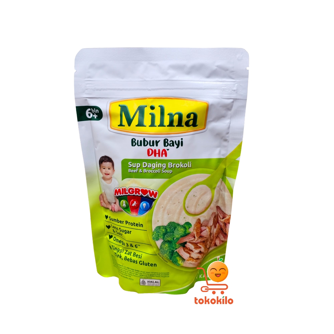Milna Bubur Bayi DHA rasa Sup Daging Brokoli 120gr