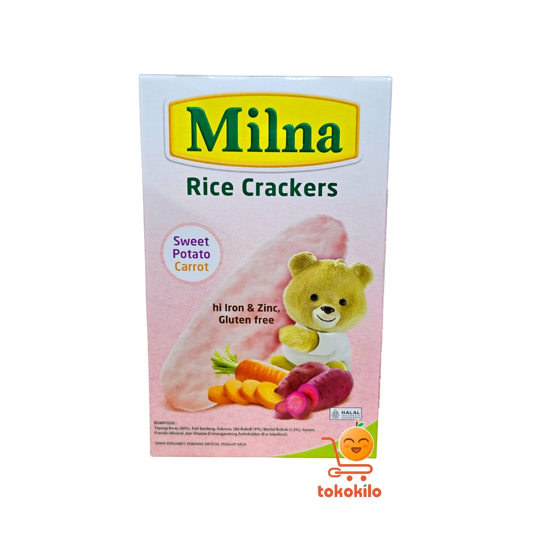Milna Rice Crackers rasa Ubi Ungu dan Wortel 20gr
