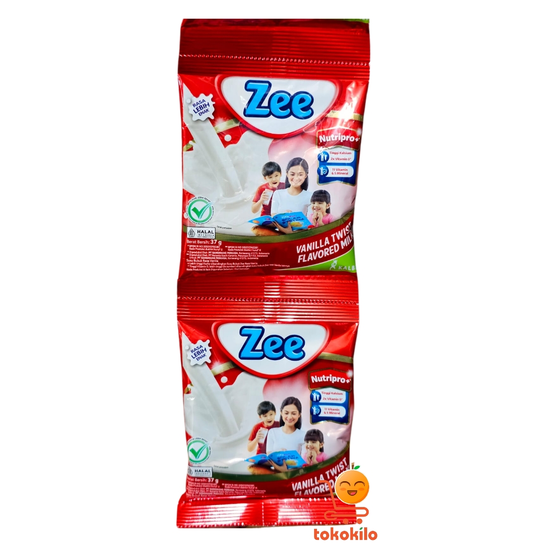 Zee Susu Formula Sachet Rasa Vanilla 37gr, Coklat 38gr (1 RTG x 10 BKS)