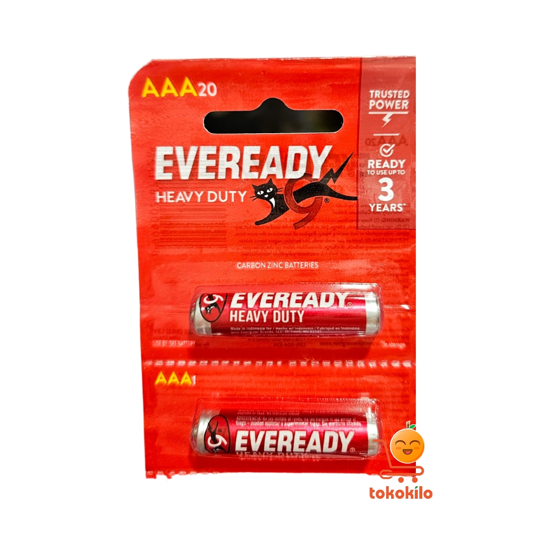 Baterai Eveready Heavy Duty ukuran AA Sedang , AAA Kecil