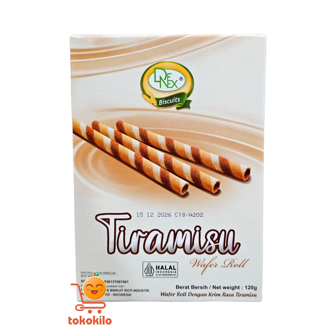 Cemilan Wafer Roll Denex Rasa Tiramisu 120gr