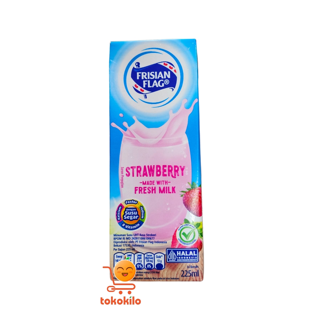  Frisian Flag Susu UHT Purefarm Rasa Stroberi 225ml