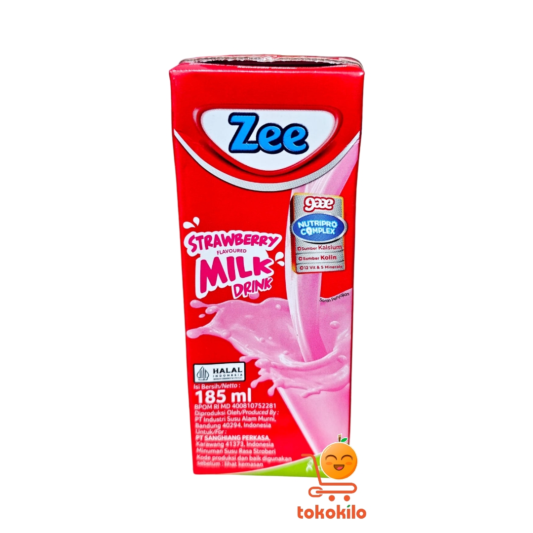 Zee Susu UHT Rasa Stroberi 185ml