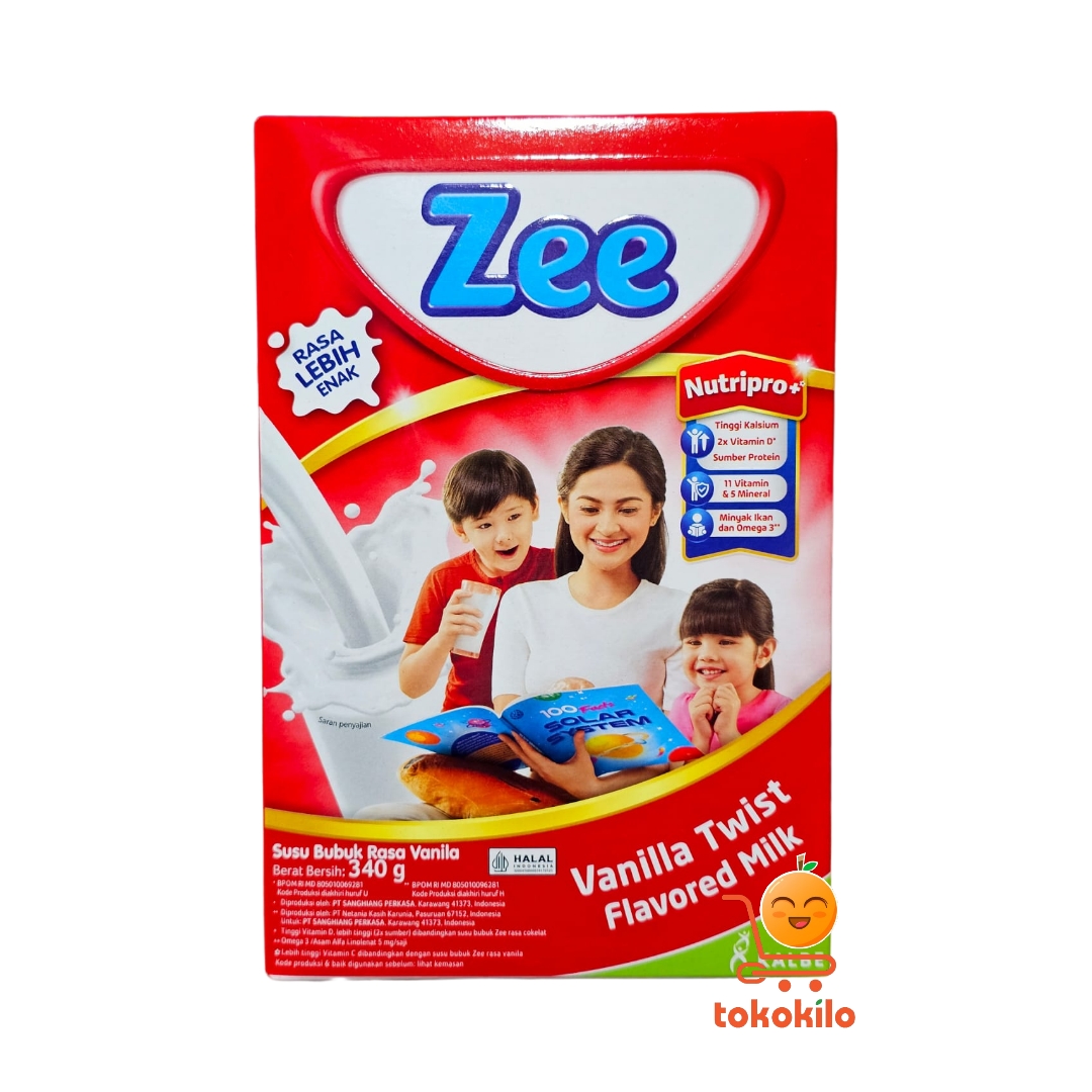 Zee Susu Bubuk Rasa Vanilla Twist 340gr, 875gr