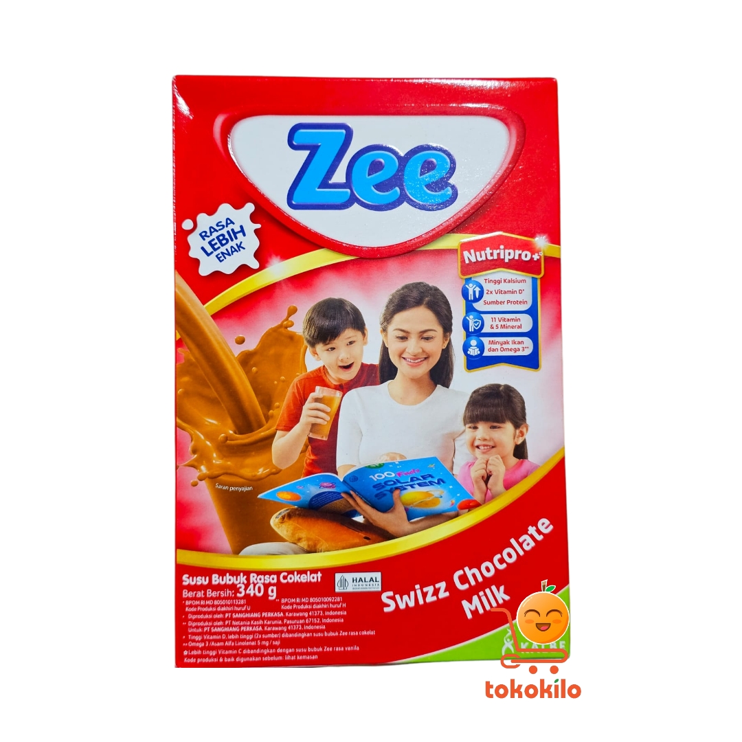 Zee Susu Bubuk Rasa Swizz Chocolate Milk 340gr, 875gr