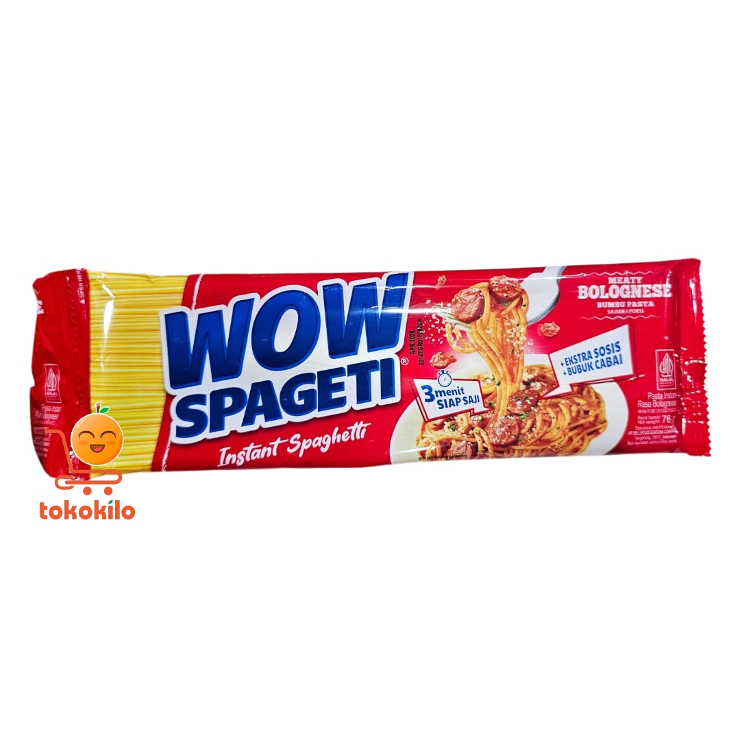Wow Spageti Instant Spaghetti Meaty Bolognese 76gr