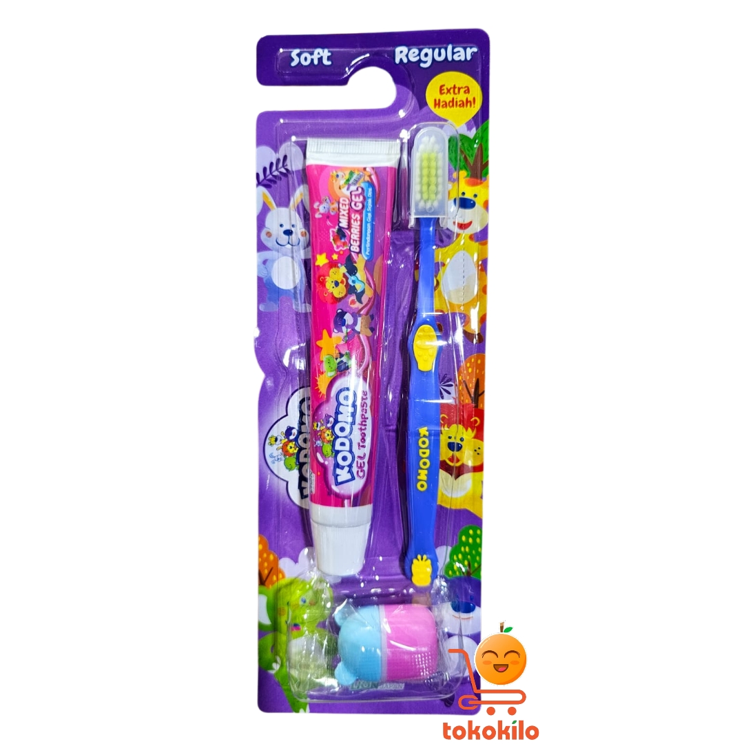 Kodomo Sikat Gigi dan Odol Gigi Kodomo 2in1 Regular