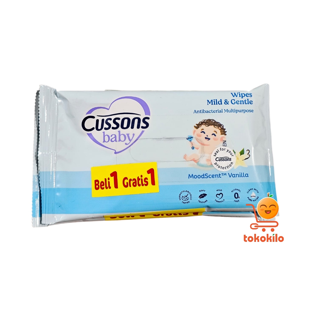 Cussons Baby Wipes Mild & Gentle 10s (beli 1 gratis 1)
