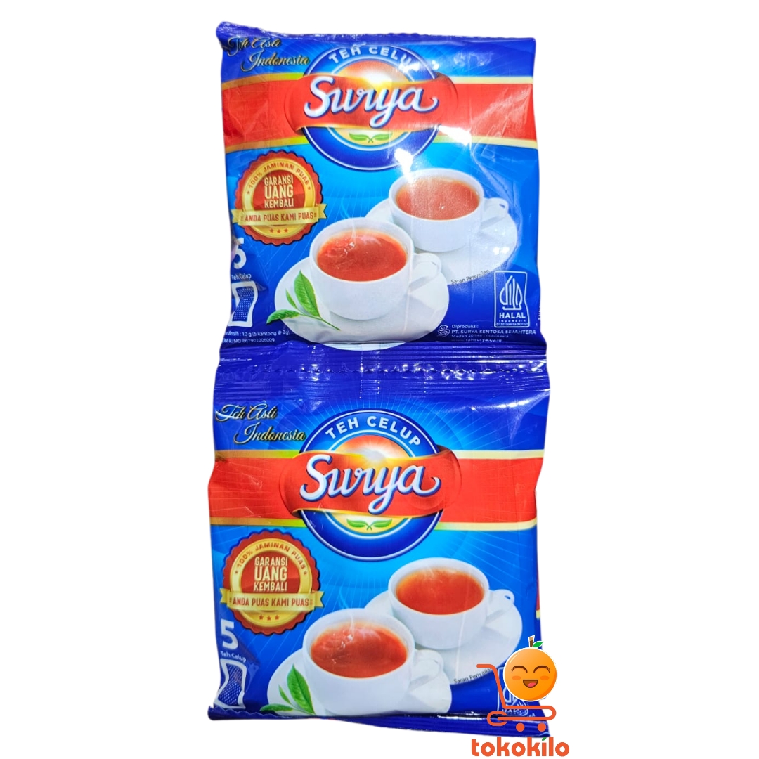 Teh Celup Surya 10gr  (1 Pack X 5 Bks)