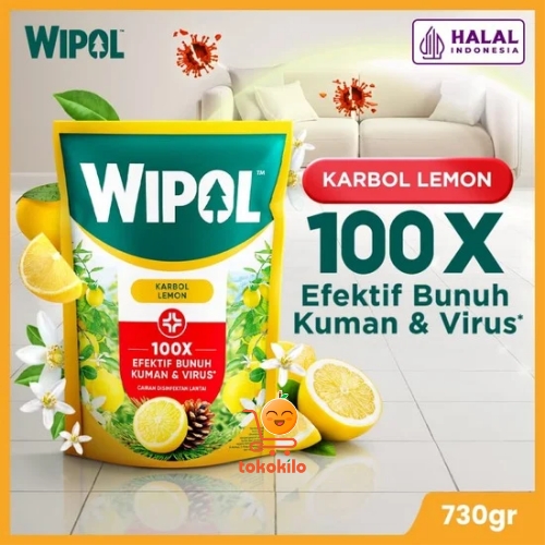 Wipol Karbol Lemon Pembersih Lantai 750ml