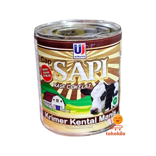 Susu Kental Manis ULTRA JAYA Cap Sapi rasa Cokelat 375gr