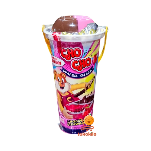 Cho Cho Wafer Snack Rasa Cokelat Dan Stroberi 33gr (1Pack X 10pcs)