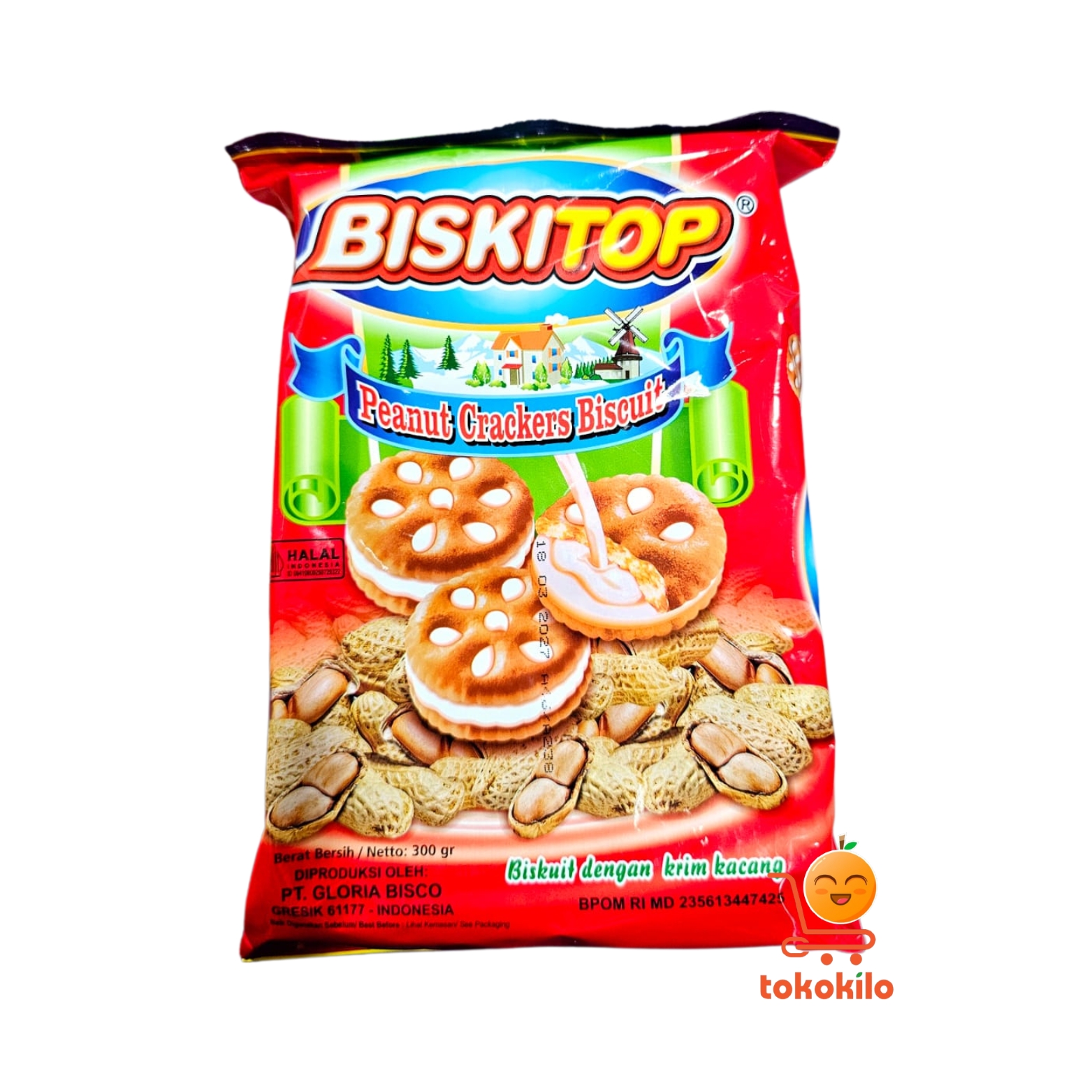 Biskitop Peanut Crackers Biscuit 300gr