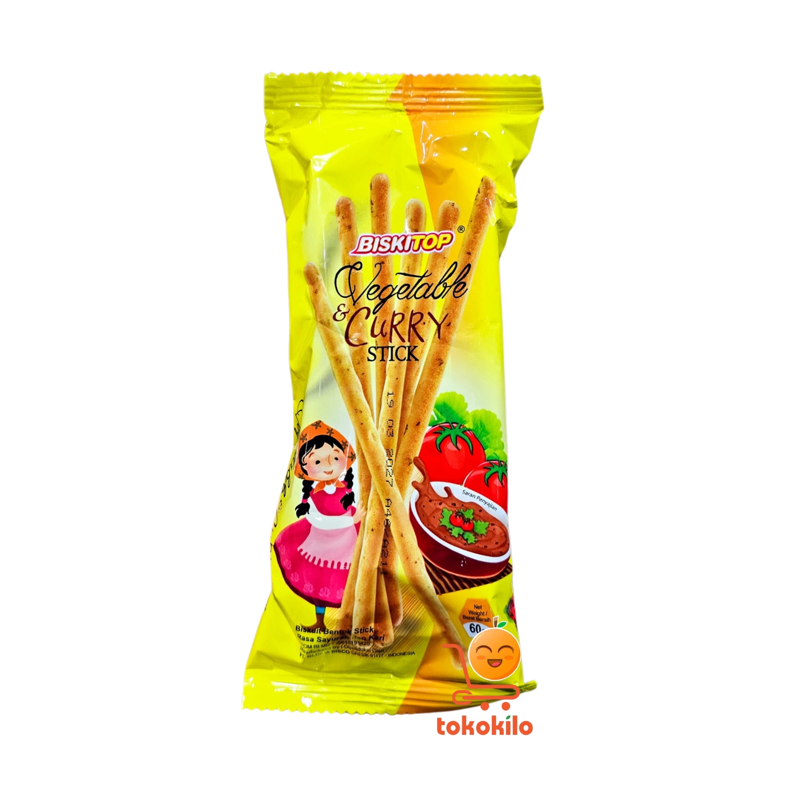 Biskitop Vegetable & Curry Stick 60gr